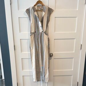 Elegant Striped Sleeveless Dress